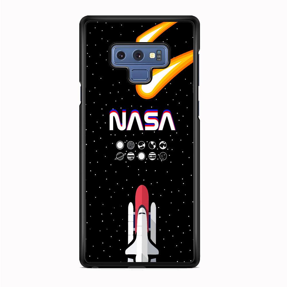 Nasa Aerospace Launch Samsung Galaxy Note 9 Case-Rubber Black (2D Case)-Oxvistore