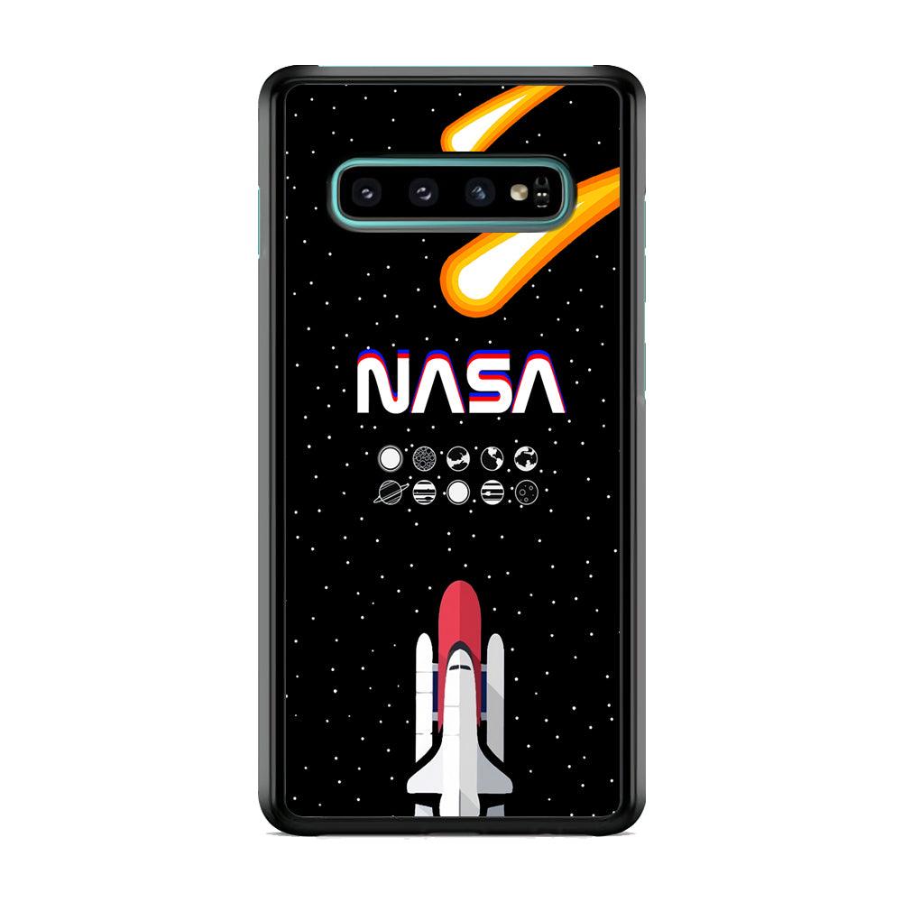 Nasa Aerospace Launch Samsung Galaxy S10 Plus Case-Rubber Black (2D Case)-Oxvistore