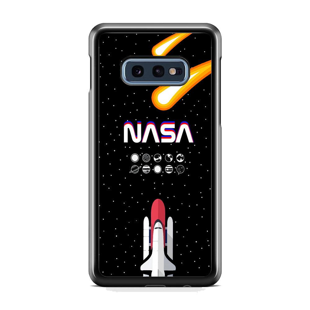 Nasa Aerospace Launch Samsung Galaxy S10E Case-Rubber Black (2D Case)-Oxvistore