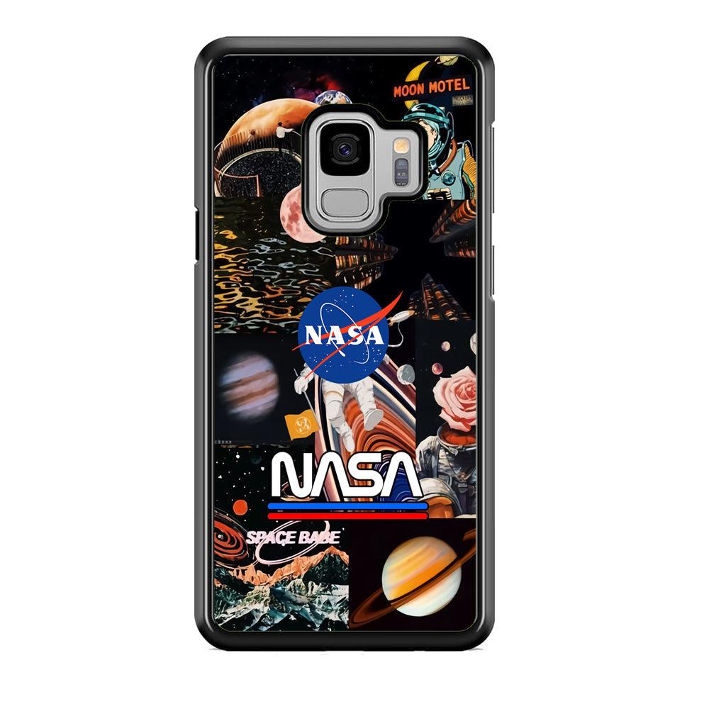 Nasa Astronaut Hustle Samsung Galaxy S9 Case-Rubber Black (2D Case)-Oxvistore