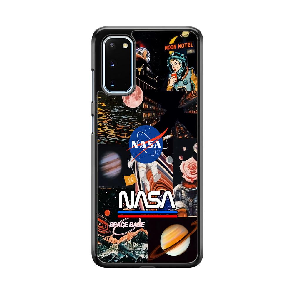 Nasa Astronaut Hustle Samsung Galaxy S20 Case-Rubber Black (2D Case)-Oxvistore