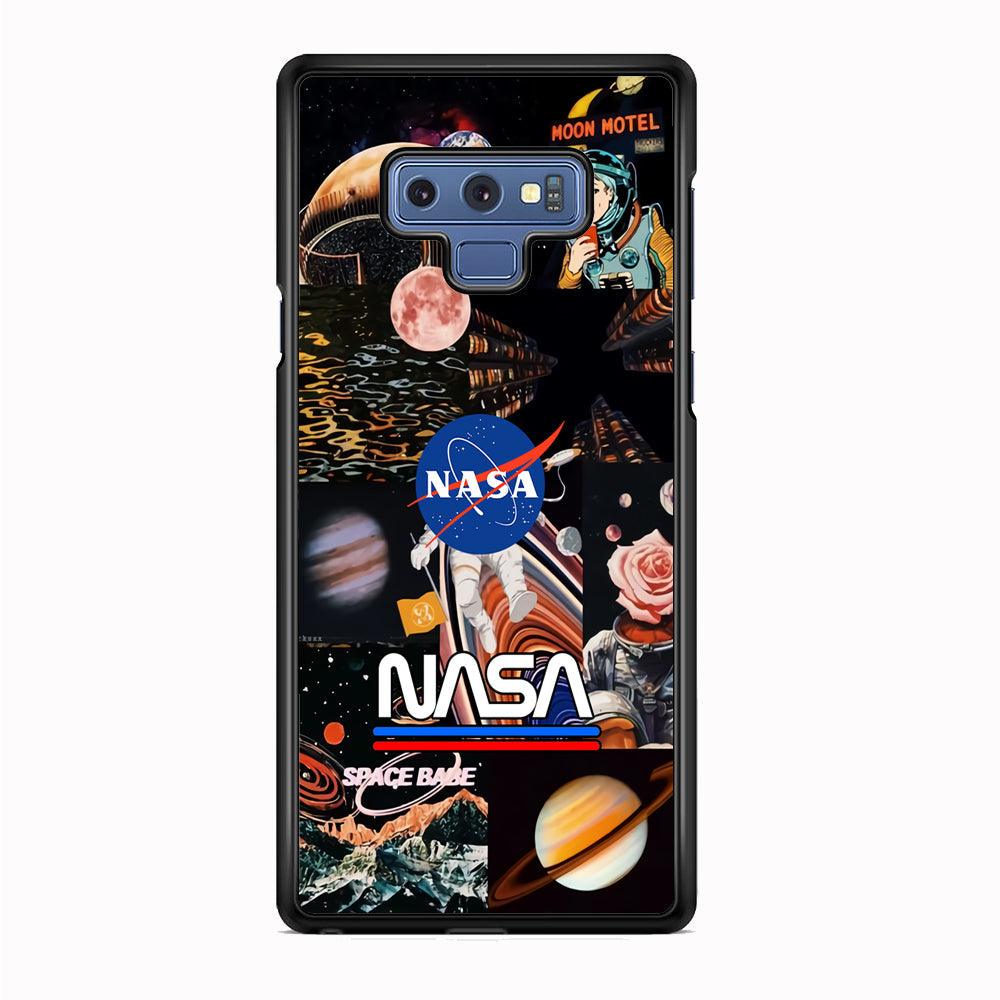 Nasa Astronaut Hustle Samsung Galaxy Note 9 Case-Rubber Black (2D Case)-Oxvistore
