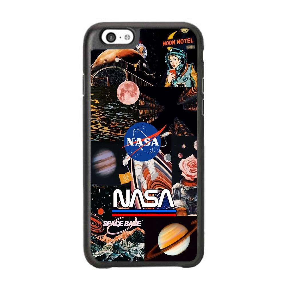 Nasa Astronaut Hustle iPhone 6 | 6s Case-Rubber Black (2D Case)-Oxvistore