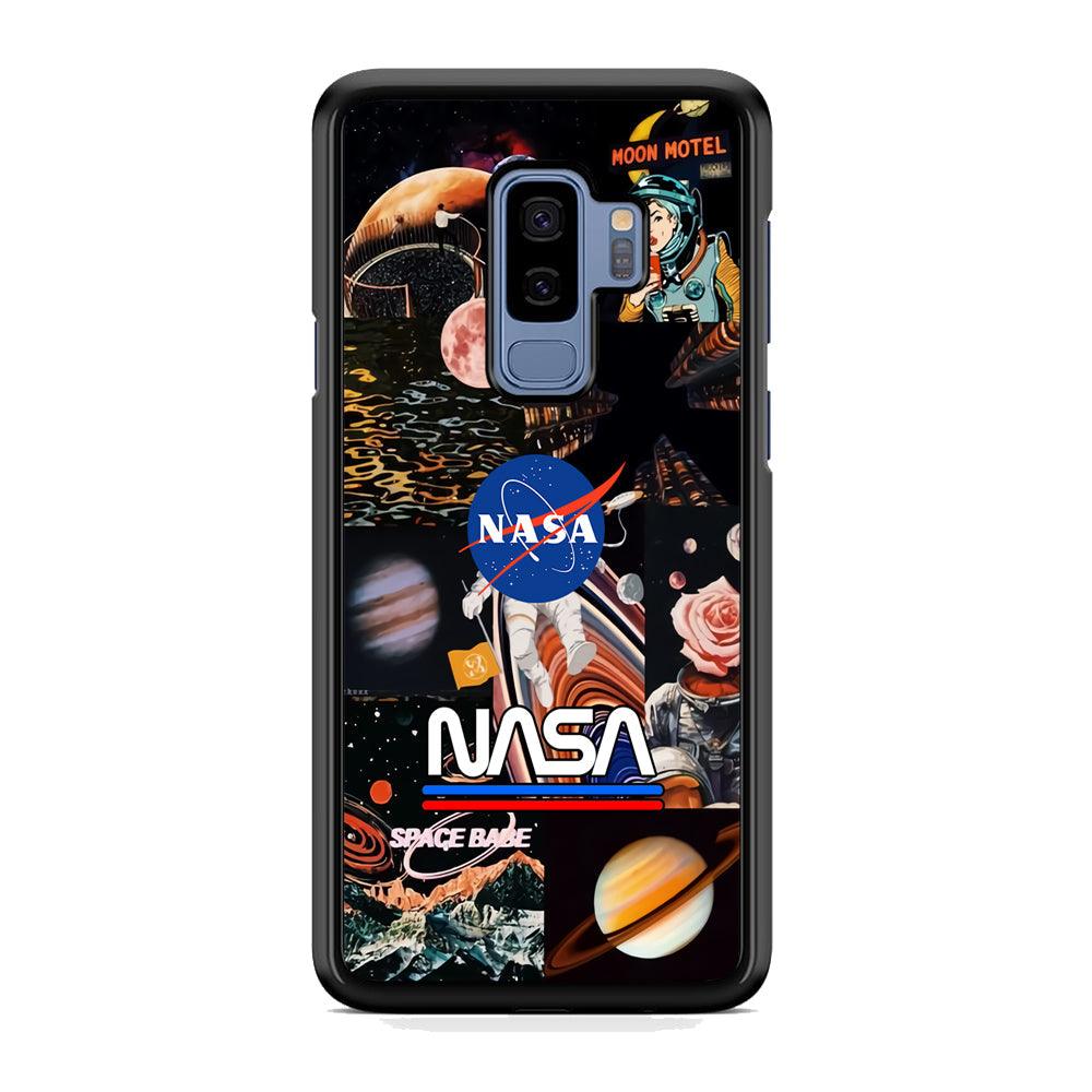 Nasa Astronaut Hustle Samsung Galaxy S9 Plus Case-Rubber Black (2D Case)-Oxvistore