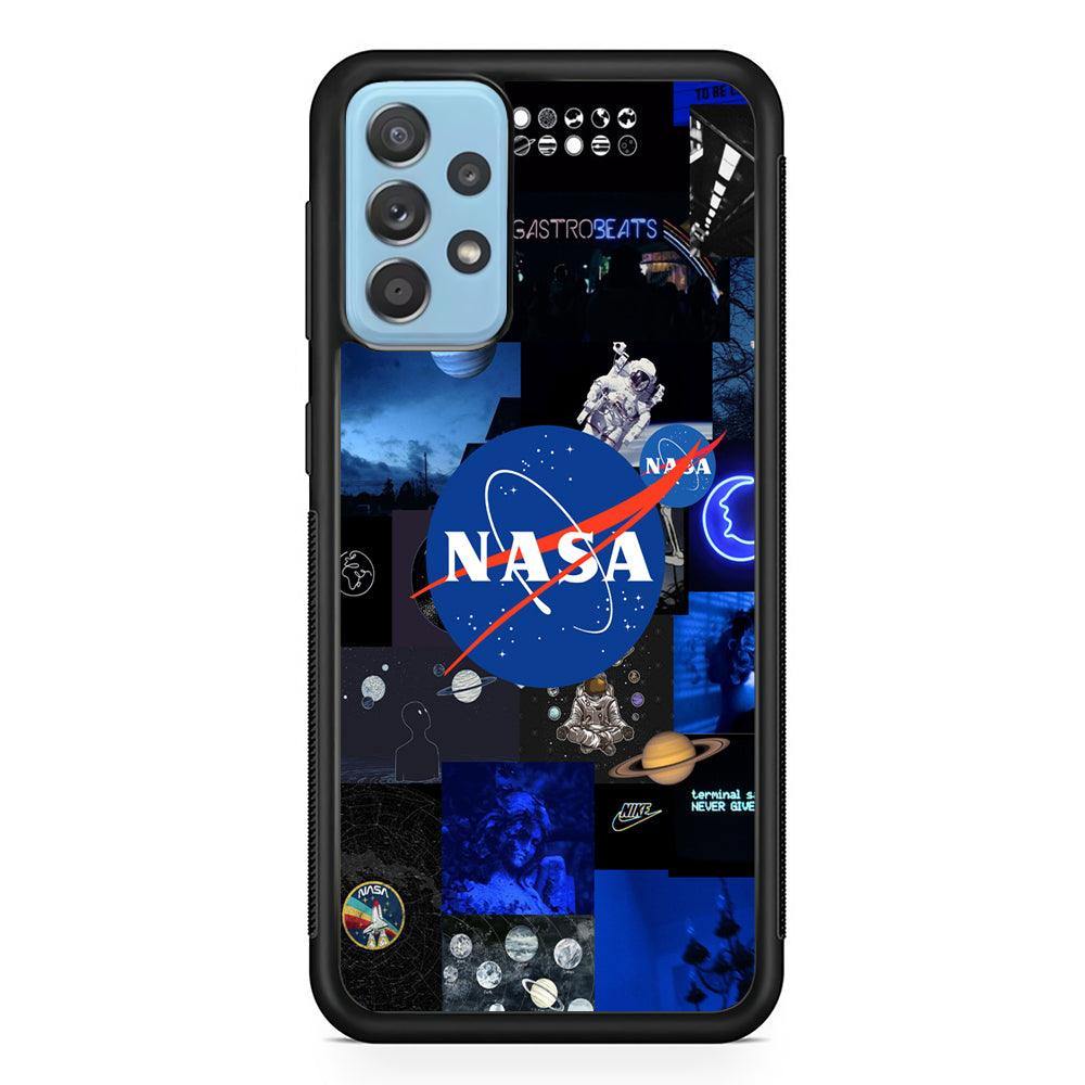 Nasa Galactic Collage Samsung Galaxy A52 Case-Rubber Black (2D Case)-Oxvistore