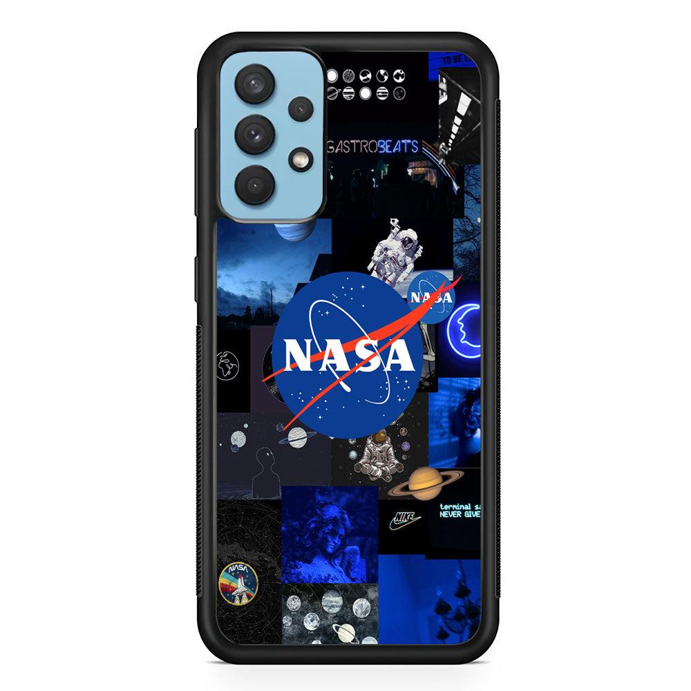 Nasa Galactic Collage Samsung Galaxy A32 Case-Rubber Black (2D Case)-Oxvistore