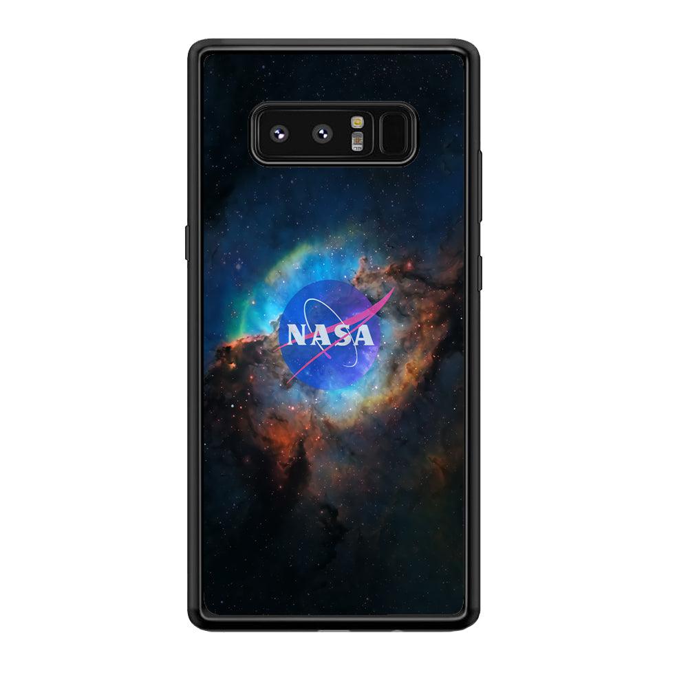 Nasa Light Splash Samsung Galaxy Note 8 Case-Rubber Black (2D Case)-Oxvistore