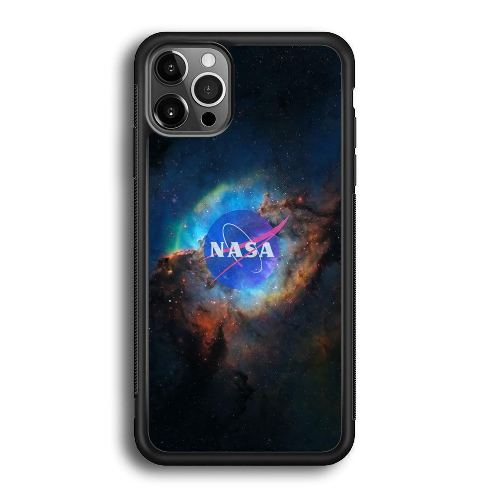Nasa Light Splash iPhone 12 Pro Case-Rubber Black (2D Case)-Oxvistore