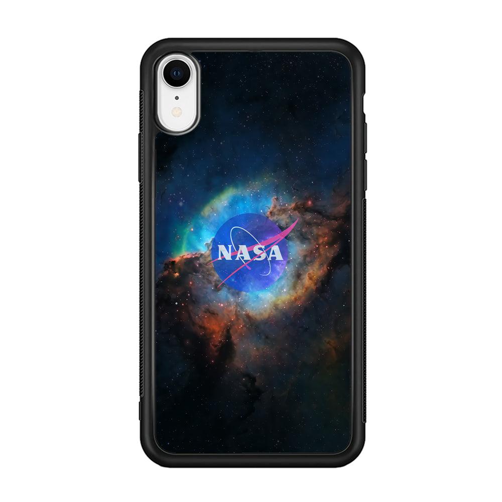 Nasa Light Splash iPhone XR Case-Rubber Black (2D Case)-Oxvistore