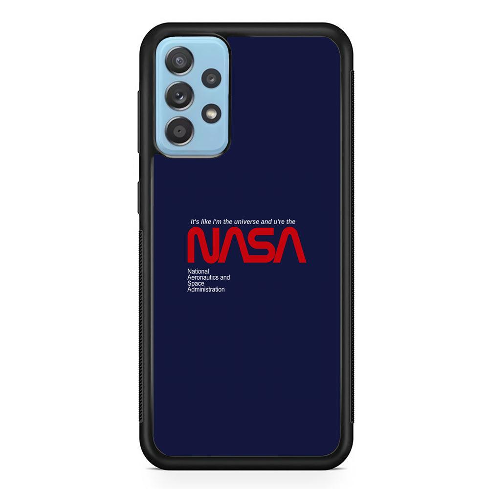 Nasa Like The Universe Samsung Galaxy A52 Case-Rubber Black (2D Case)-Oxvistore