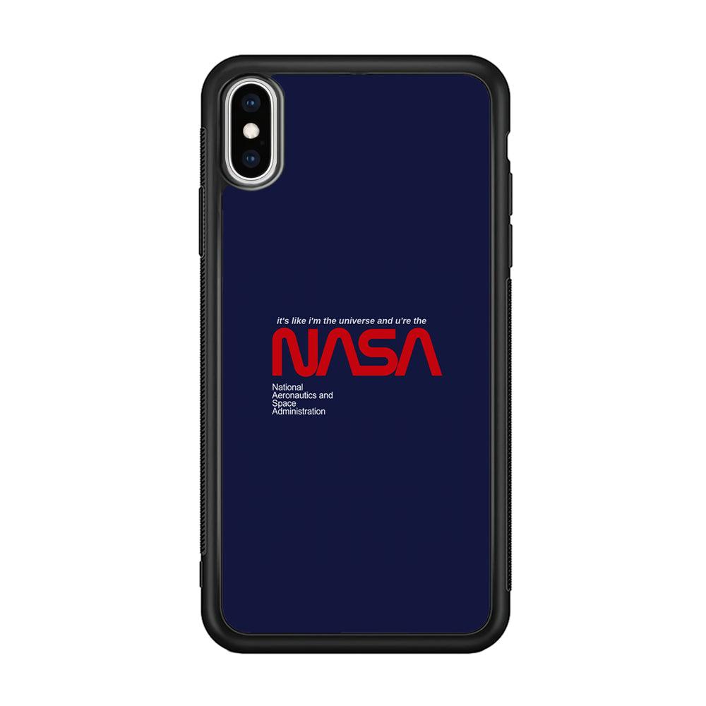 Nasa Like The Universe iPhone X Case-Rubber Black (2D Case)-Oxvistore