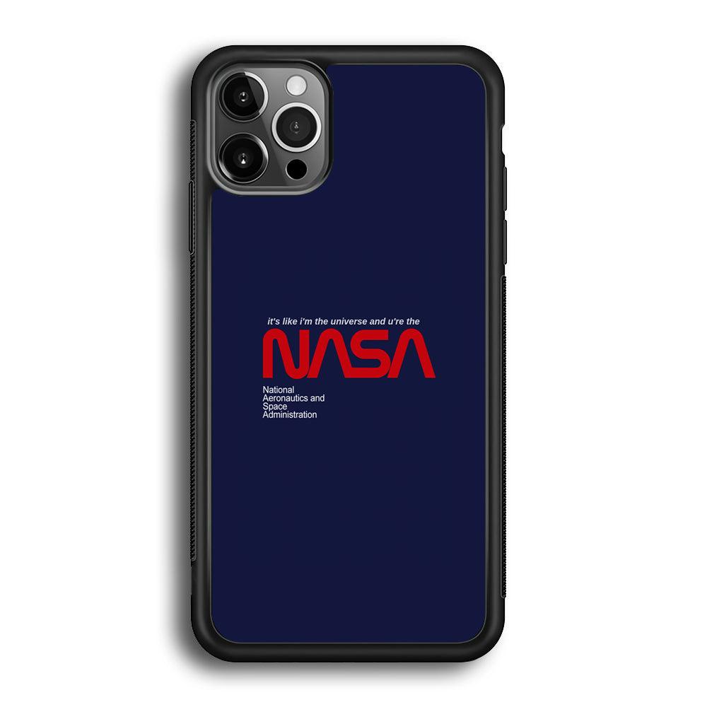 Nasa Like The Universe iPhone 12 Pro Case-Rubber Black (2D Case)-Oxvistore