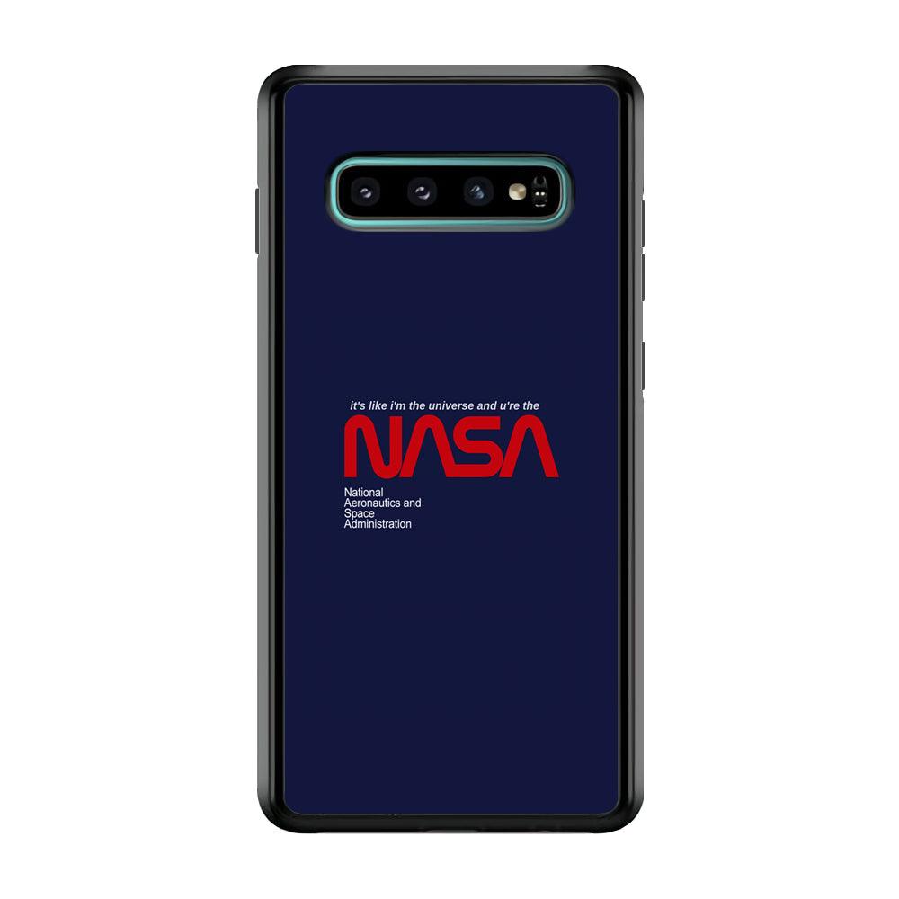 Nasa Like The Universe Samsung Galaxy S10 Case-Rubber Black (2D Case)-Oxvistore