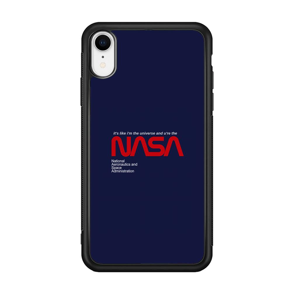 Nasa Like The Universe iPhone XR Case-Rubber Black (2D Case)-Oxvistore