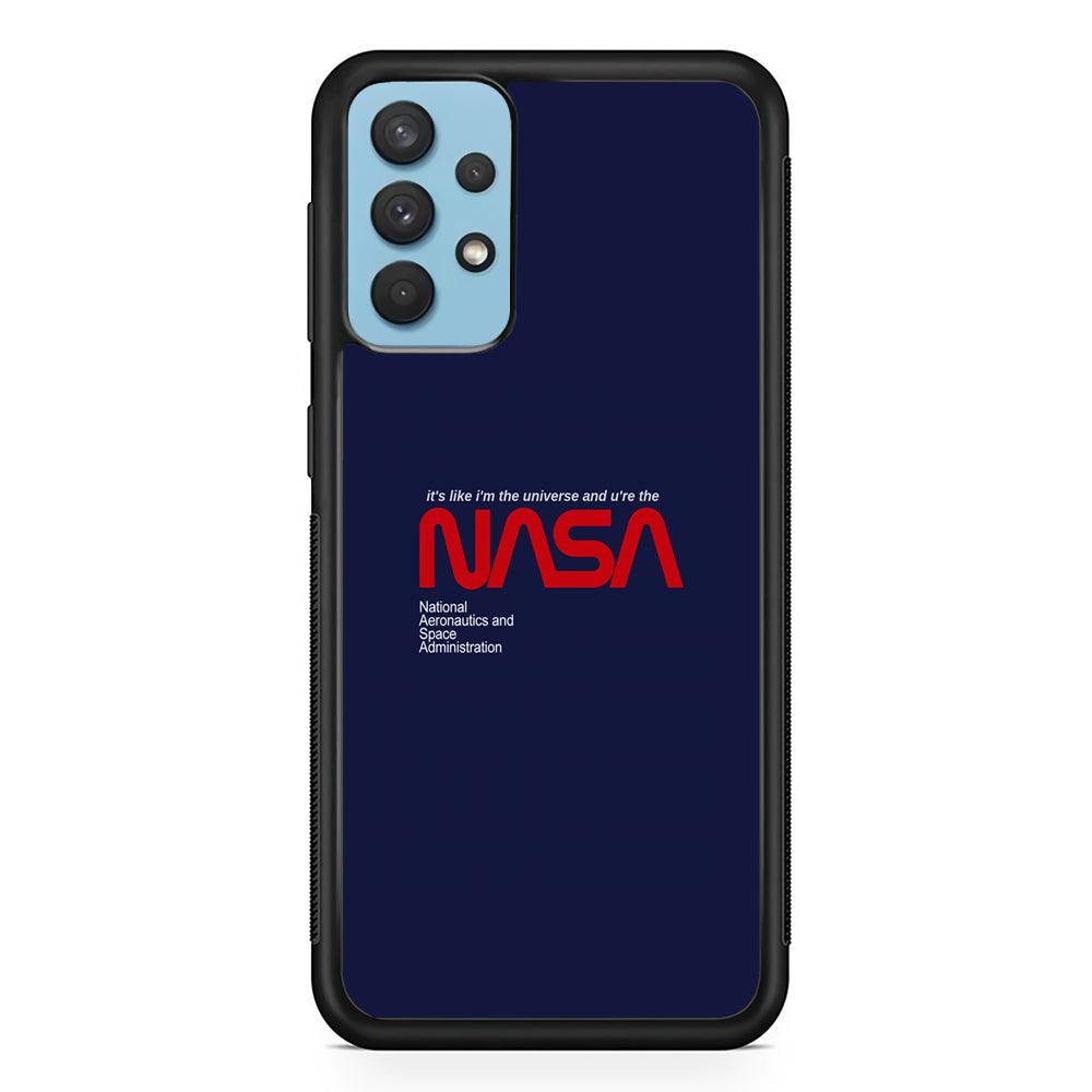 Nasa Like The Universe Samsung Galaxy A32 Case-Rubber Black (2D Case)-Oxvistore