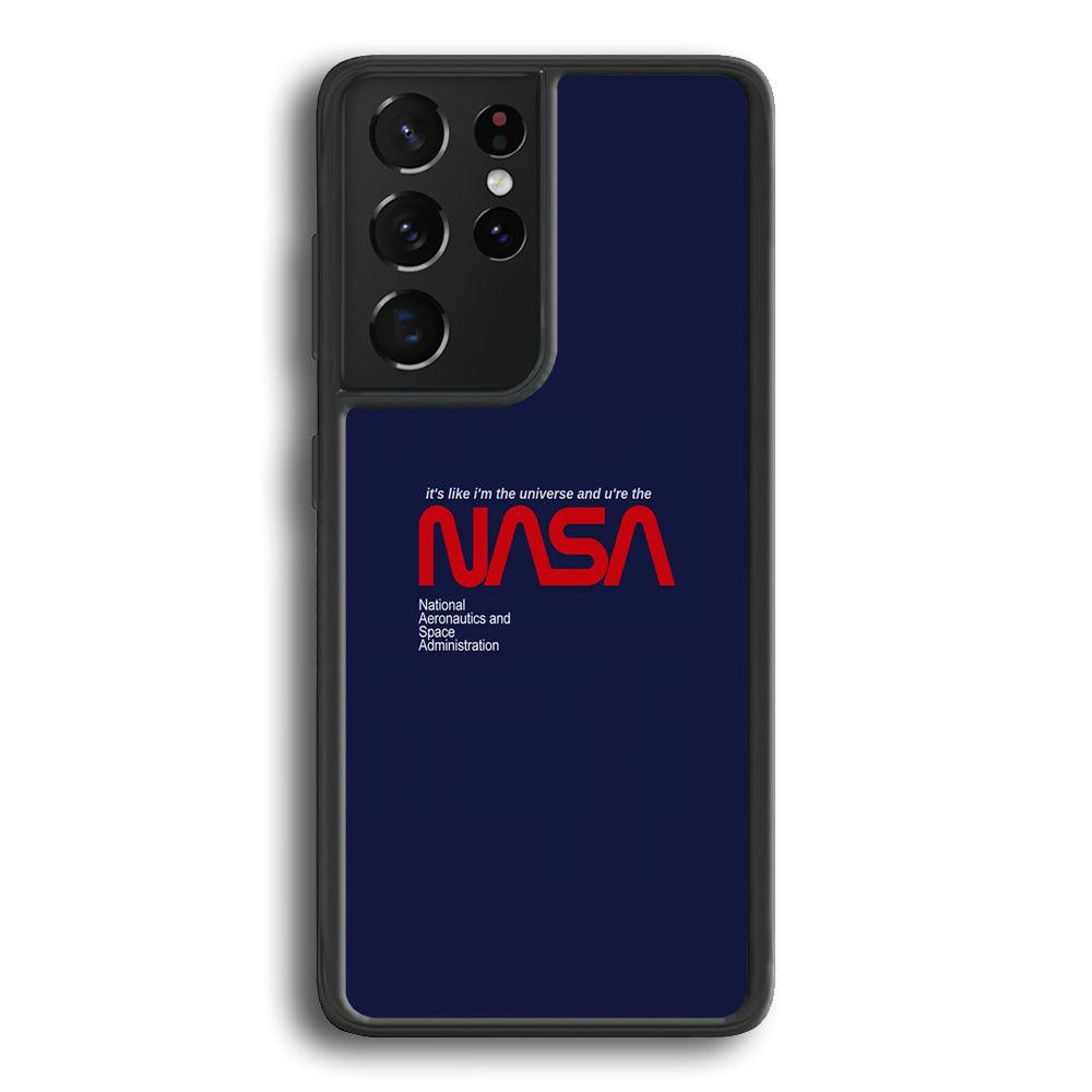 Nasa Like The Universe Samsung Galaxy S22 Ultra Case-Rubber Black (2D Case)-Oxvistore