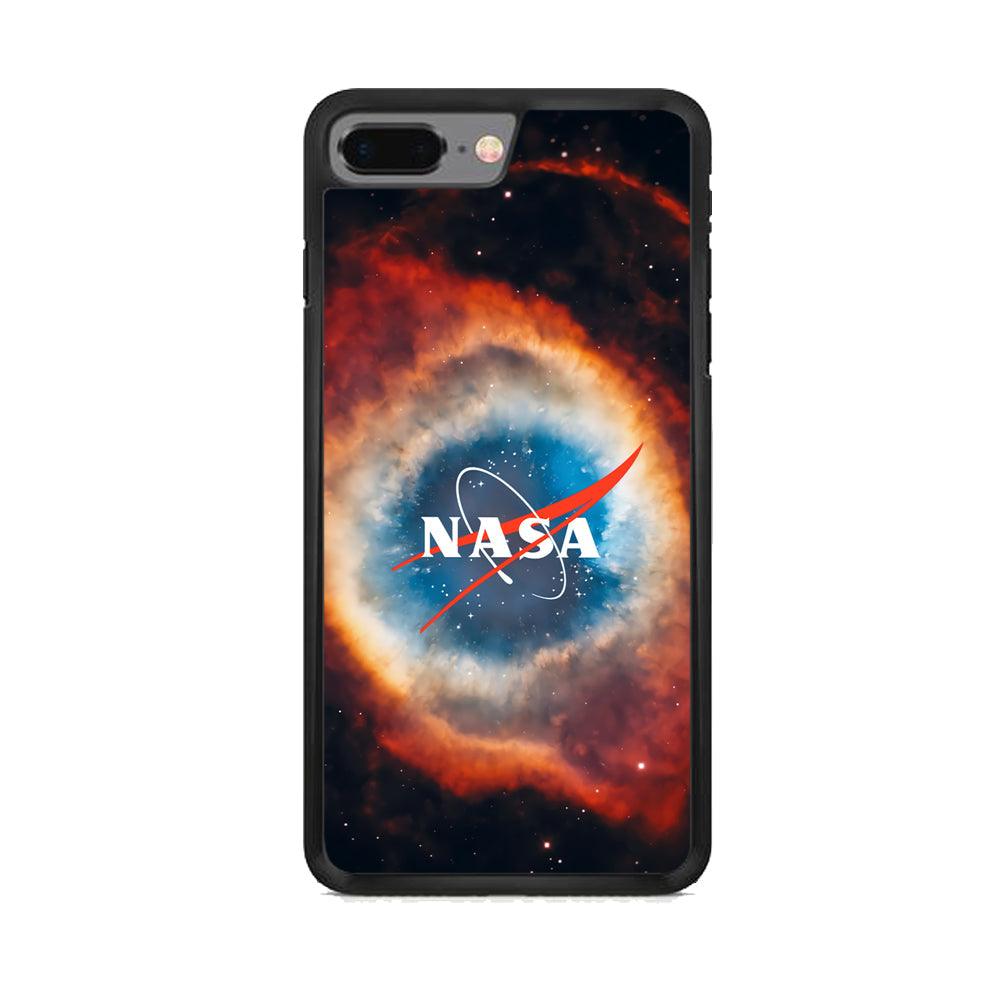 Nasa Nebula iPhone 7 Plus Case-Rubber Black (2D Case)-Oxvistore