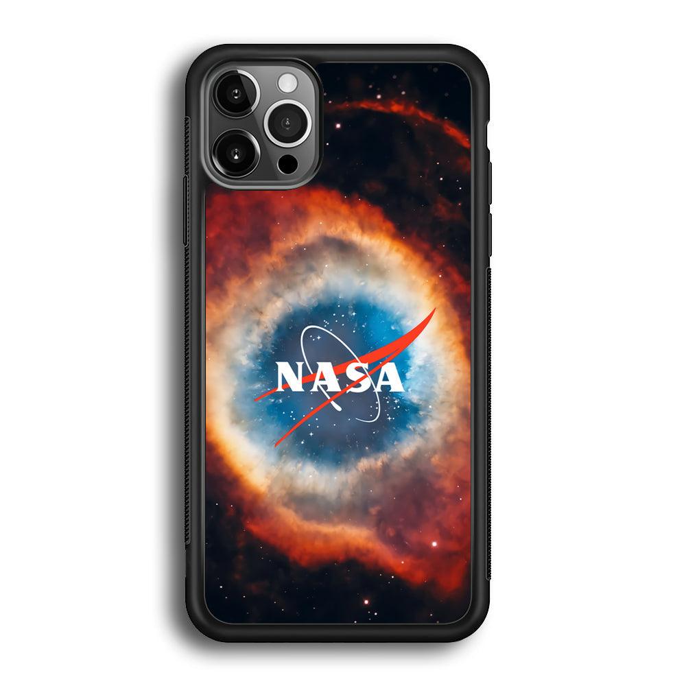 Nasa Nebula iPhone 12 Pro Case-Rubber Black (2D Case)-Oxvistore