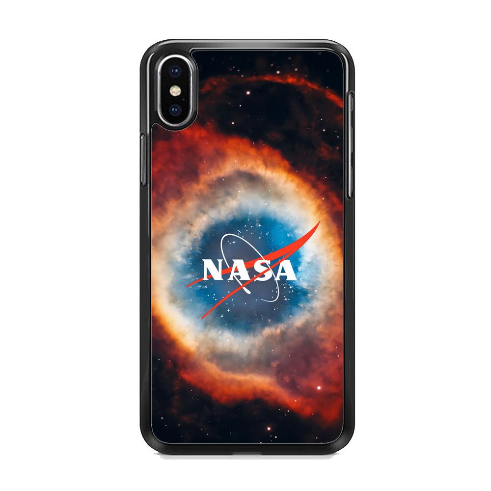 Nasa Nebula iPhone XS MAX Case-Rubber Black (2D Case)-Oxvistore