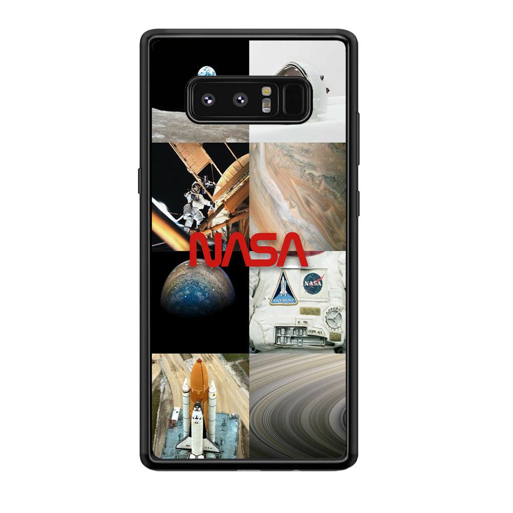 Nasa Partner In The Sky Samsung Galaxy Note 8 Case-Rubber Black (2D Case)-Oxvistore