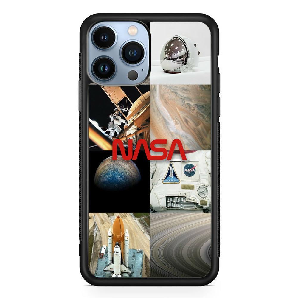 Nasa Partner In The Sky iPhone 14 Pro Max Case-Rubber Black (2D Case)-Oxvistore