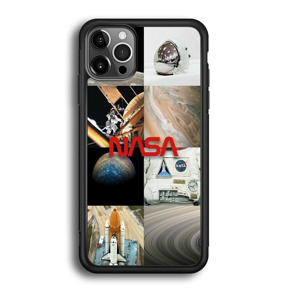 Nasa Partner In The Sky iPhone 12 Pro Case-Rubber Black (2D Case)-Oxvistore