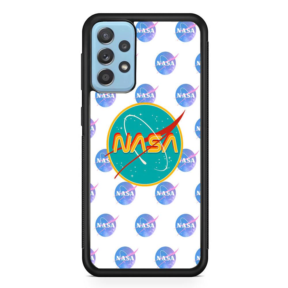 Nasa Rainbow Layer Samsung Galaxy A72 Case-Rubber Black (2D Case)-Oxvistore
