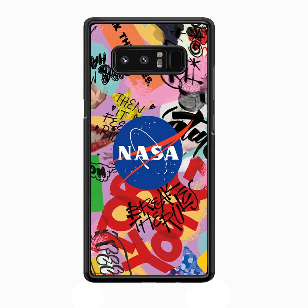 Nasa The Freedom Soul Samsung Galaxy Note 8 Case-Rubber Black (2D Case)-Oxvistore