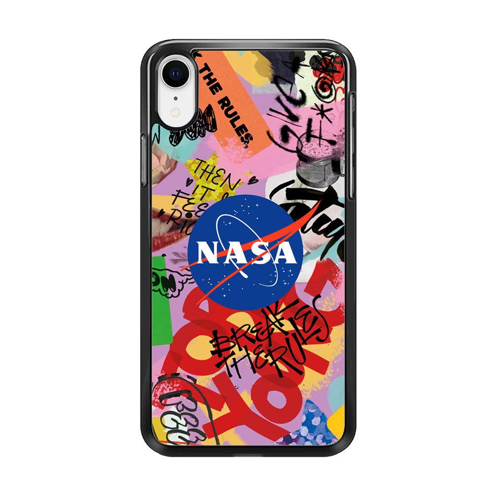 Nasa The Freedom Soul iPhone XR Case-Rubber Black (2D Case)-Oxvistore