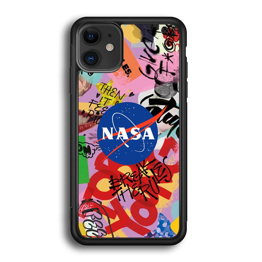 Nasa The Freedom Soul iPhone 12 Case-Rubber Black (2D Case)-Oxvistore