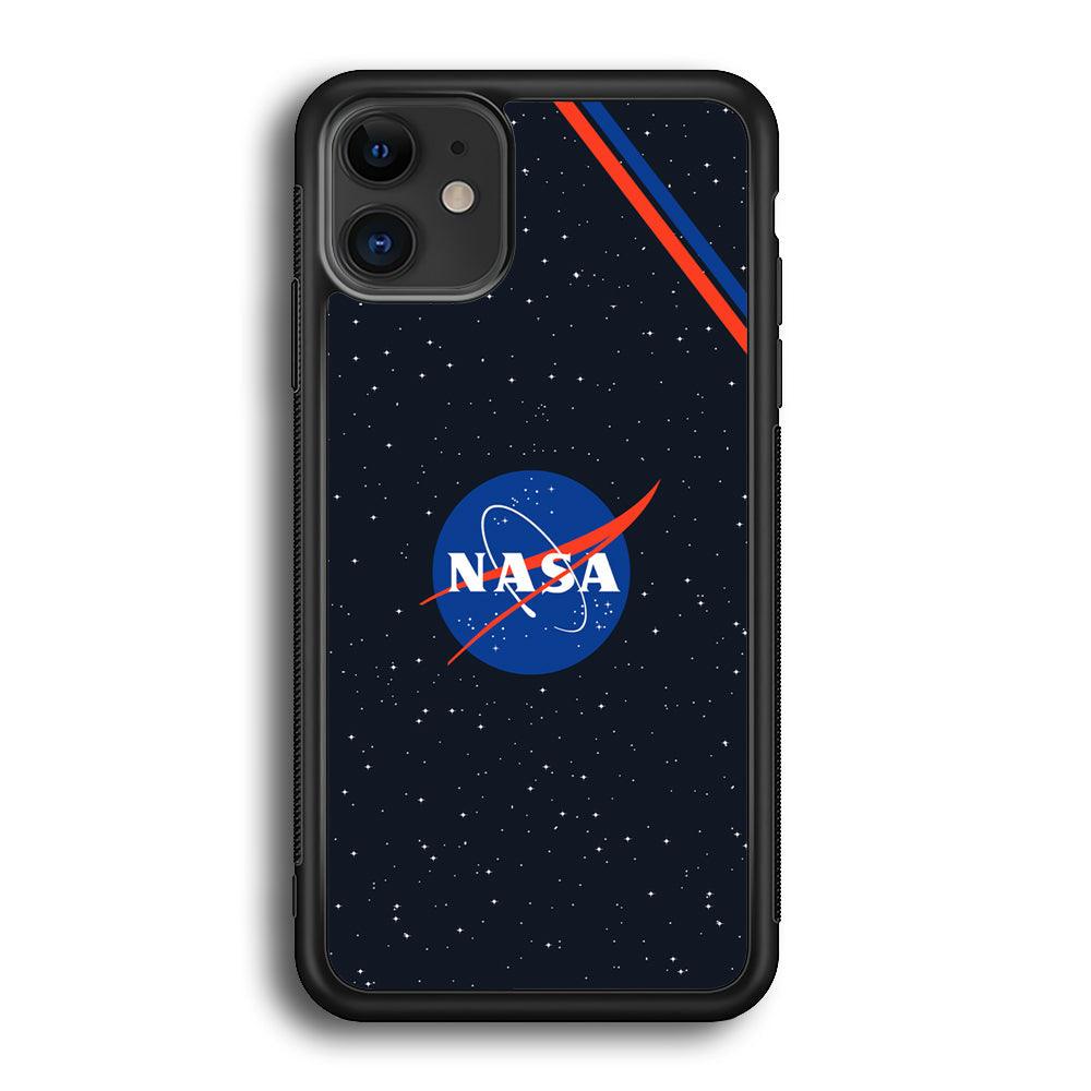 Nasa White Star Spot iPhone 12 Case-Rubber Black (2D Case)-Oxvistore