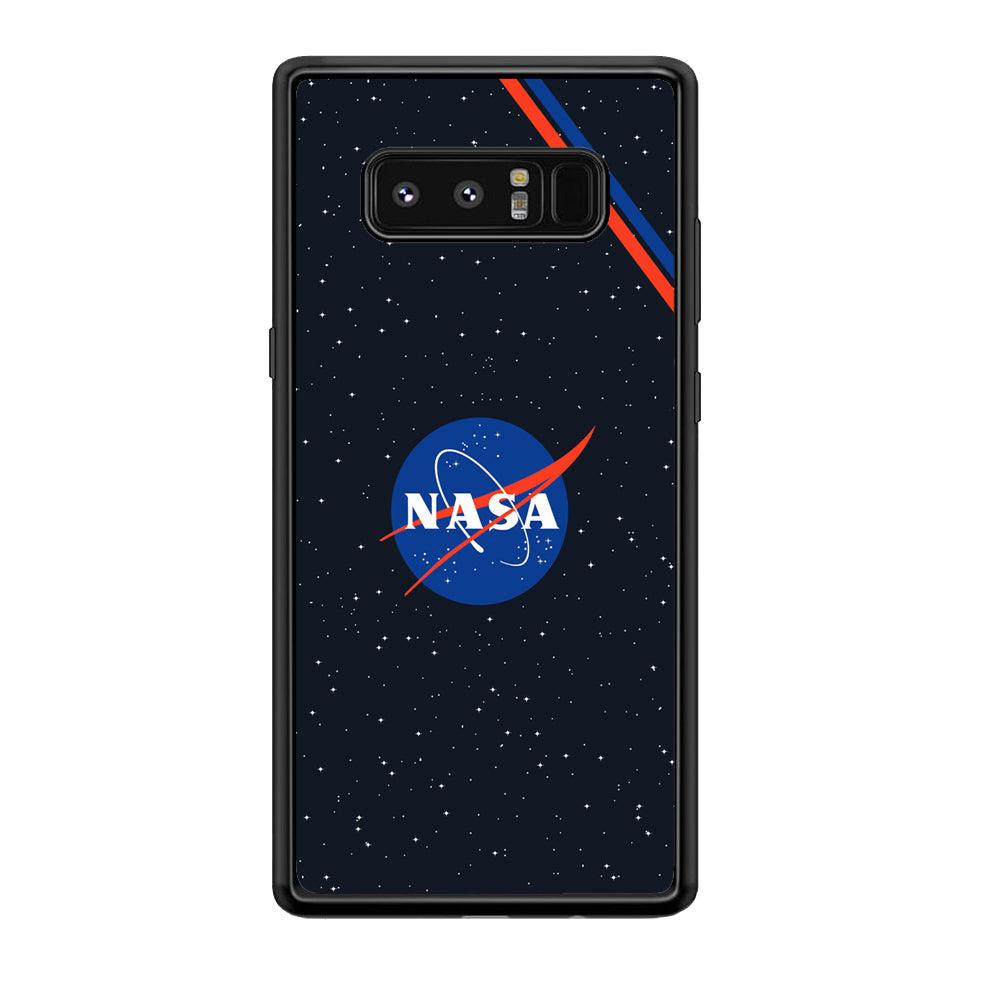 Nasa White Star Spot Samsung Galaxy Note 8 Case-Rubber Black (2D Case)-Oxvistore