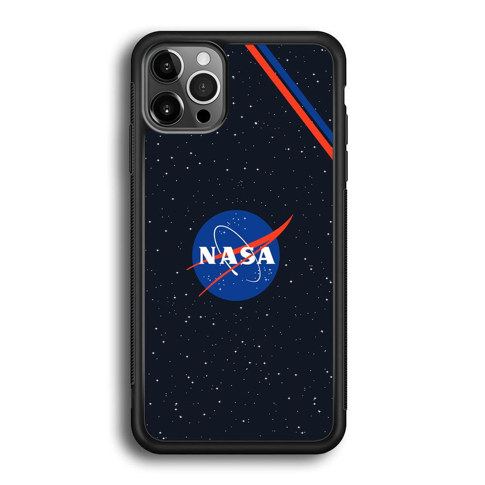 Nasa White Star Spot iPhone 12 Pro Max Case-Rubber Black (2D Case)-Oxvistore
