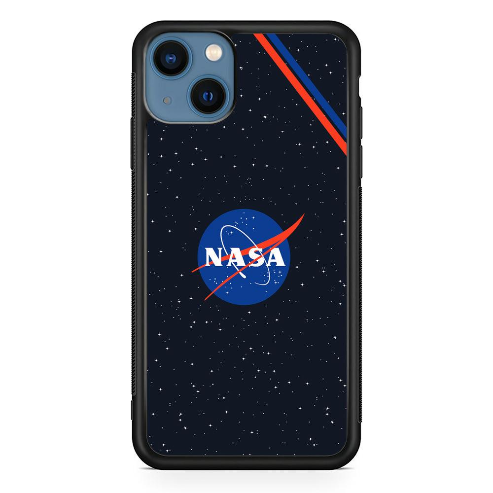 Nasa White Star Spot iPhone 13 Case-Rubber Black (2D Case)-Oxvistore