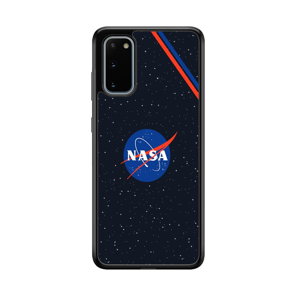 Nasa White Star Spot Samsung Galaxy S20 Case-Rubber Black (2D Case)-Oxvistore