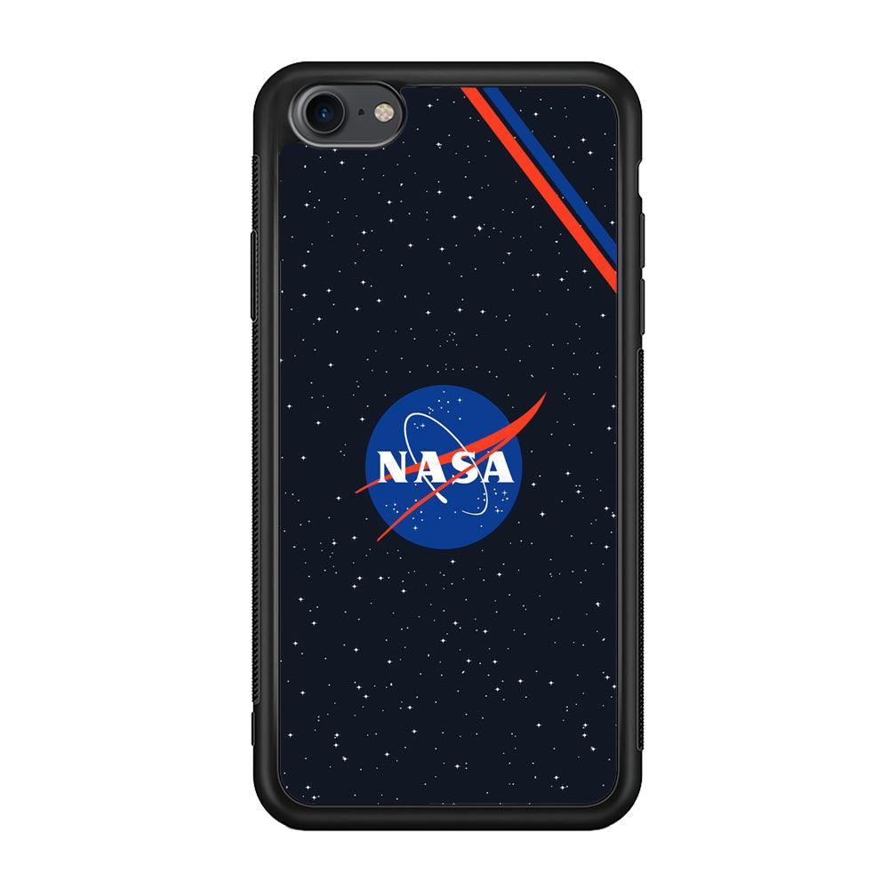 Nasa White Star Spot iPhone 8 Case-Rubber Black (2D Case)-Oxvistore