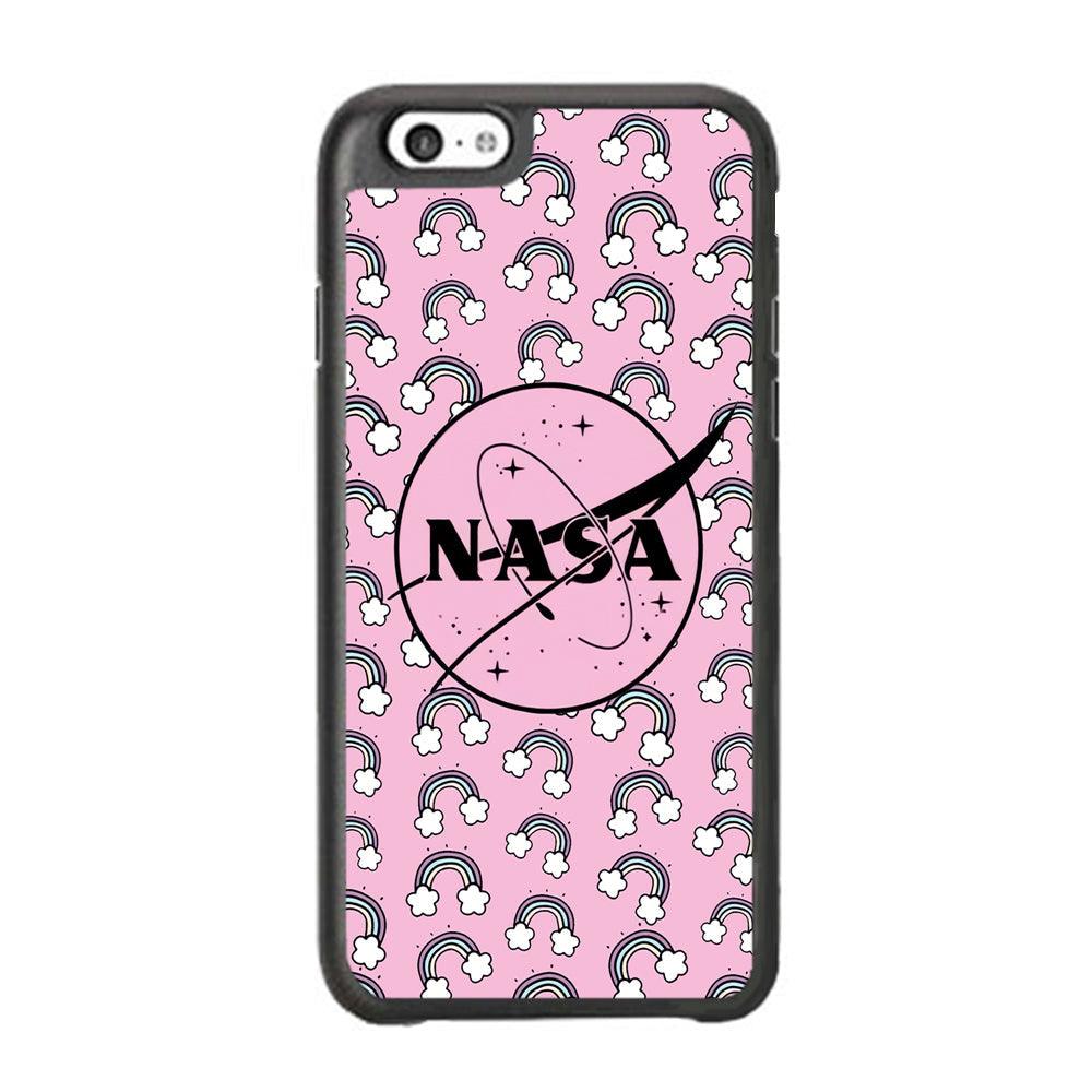 Nasa and Rainbow Features iPhone 6 | 6s Case-Rubber Black (2D Case)-Oxvistore