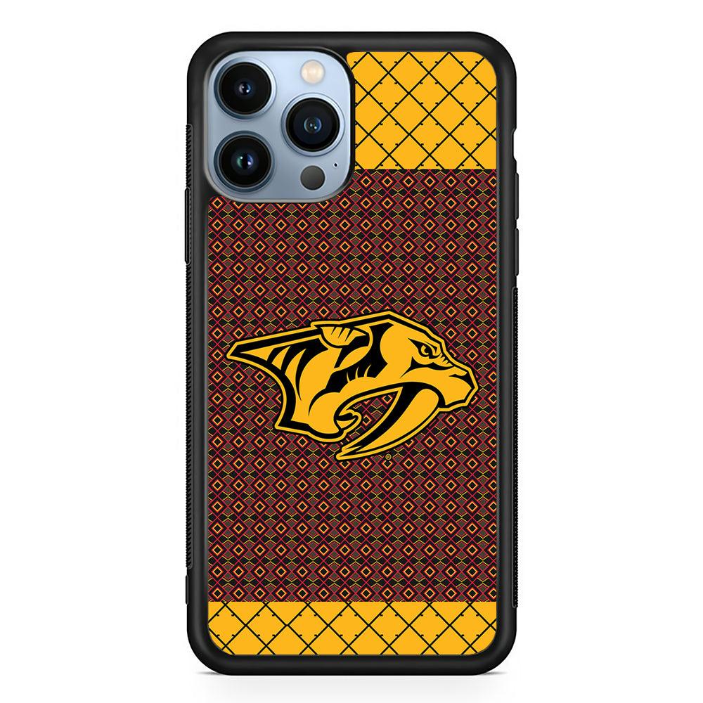 Nashville Predators Pattern 2D Rubber Phone Case-Black-Oxvistore