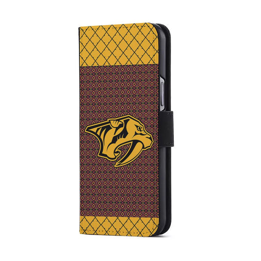 Nashville Predators Pattern Flip Wallet Phone Case-Oxvistore