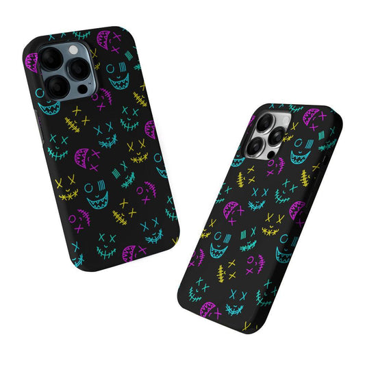Neon Masks Smile 2 in 1 Tough Phone Case-Oxvistore