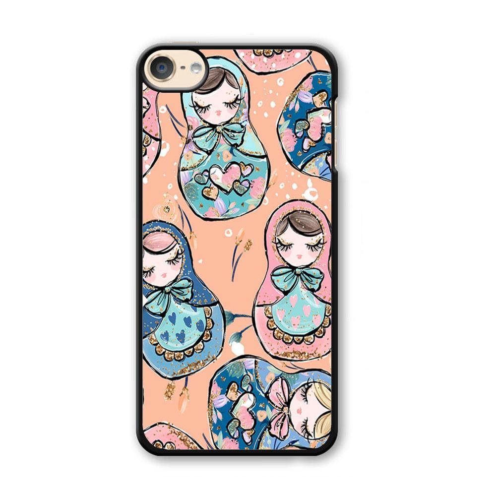 Nesting Dolls Dusk Color iPod Touch 6 Case-Plastic Black (2D Case)-Oxvistore