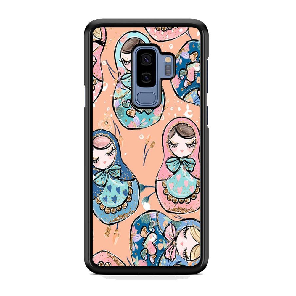 Nesting Dolls Dusk Color Samsung Galaxy S9 Plus Case-Rubber Black (2D Case)-Oxvistore