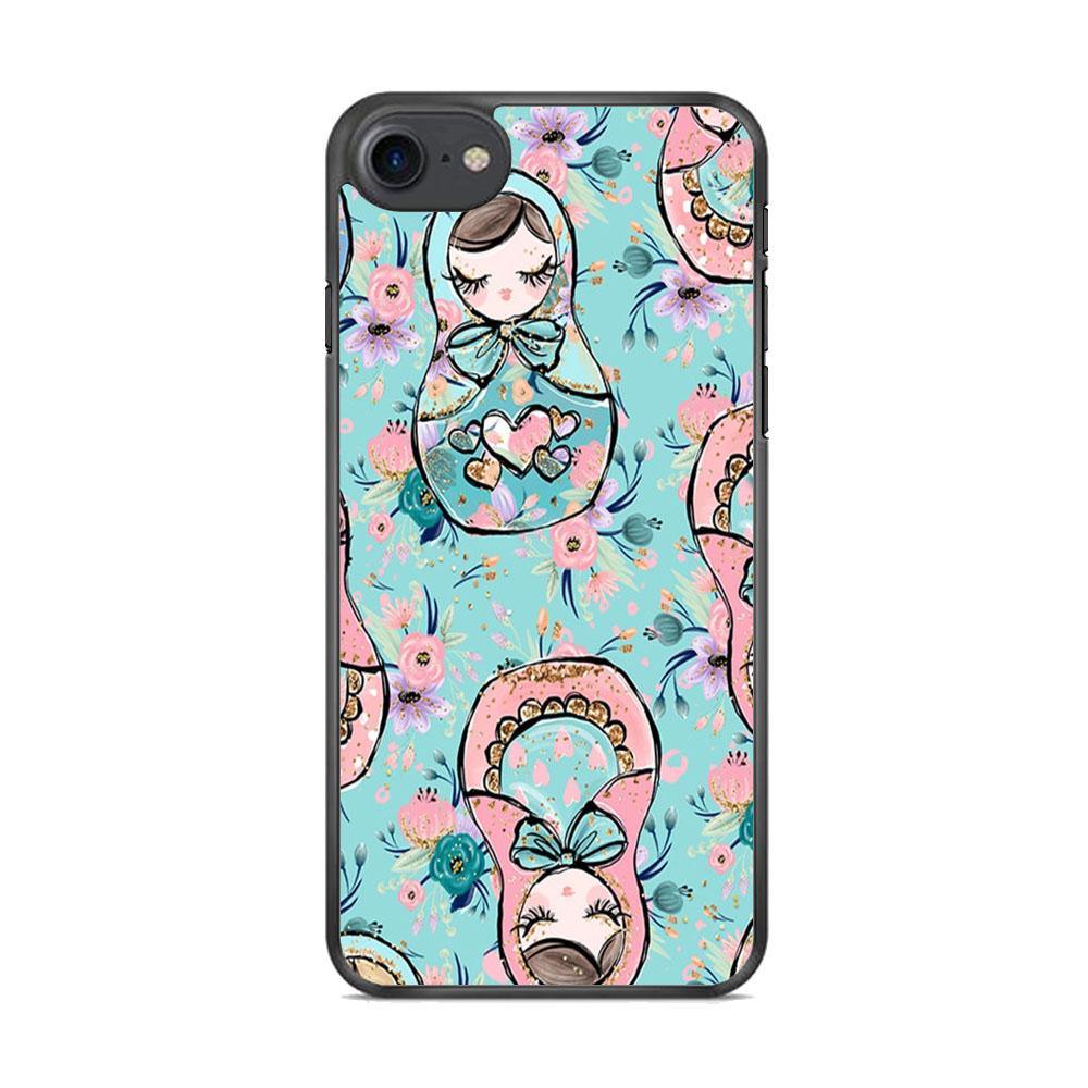 Nesting Dolls Morning Side iPhone 7 Case-Rubber Black (2D Case)-Oxvistore