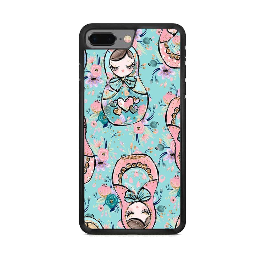 Nesting Dolls Morning Side iPhone 7 Plus Case-Rubber Black (2D Case)-Oxvistore