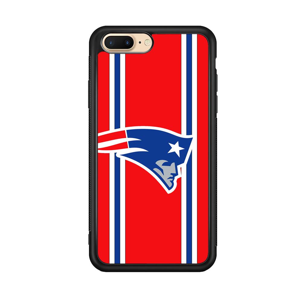 New England Patriots The Red Jersey iPhone 8 Plus Case-Rubber Black (2D Case)-Oxvistore