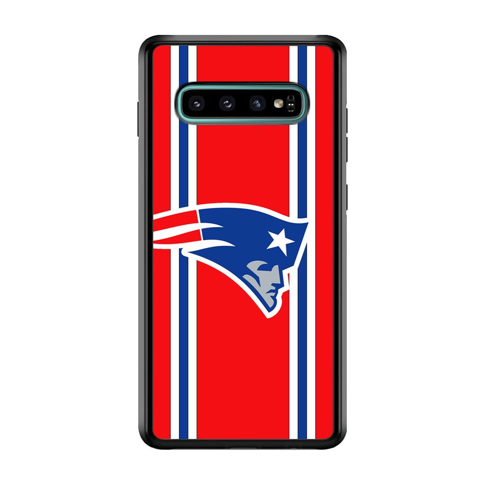 New England Patriots The Red Jersey Samsung Galaxy S10 Plus Case-Rubber Black (2D Case)-Oxvistore