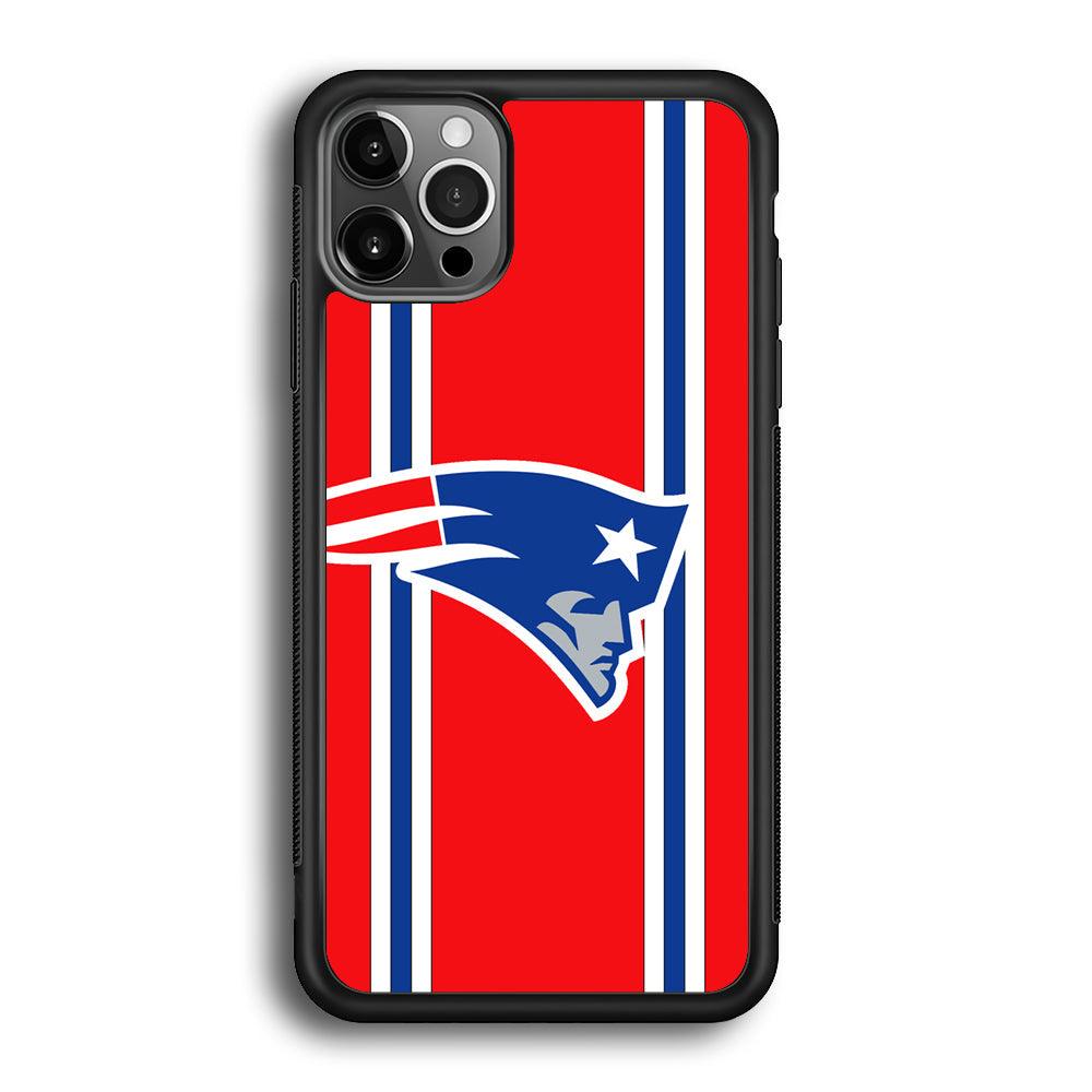 New England Patriots The Red Jersey iPhone 12 Pro Max Case-Rubber Black (2D Case)-Oxvistore