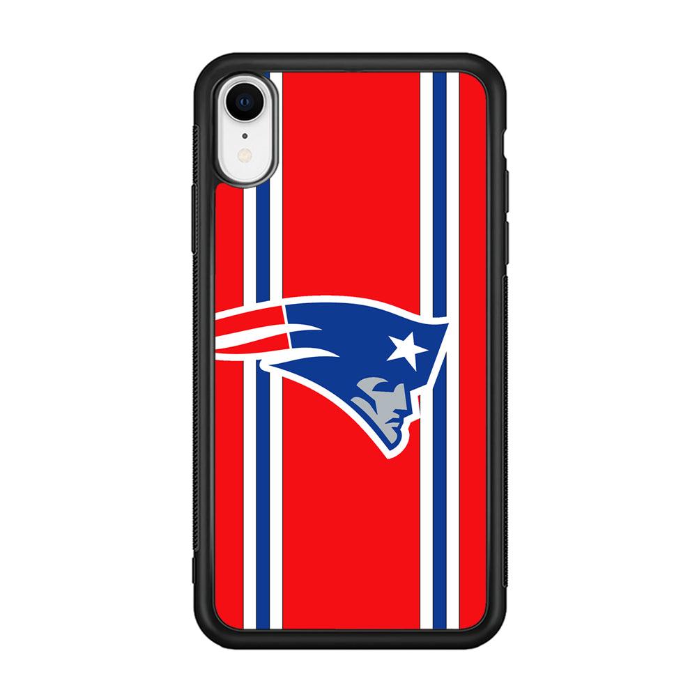 New England Patriots The Red Jersey iPhone XR Case-Rubber Black (2D Case)-Oxvistore