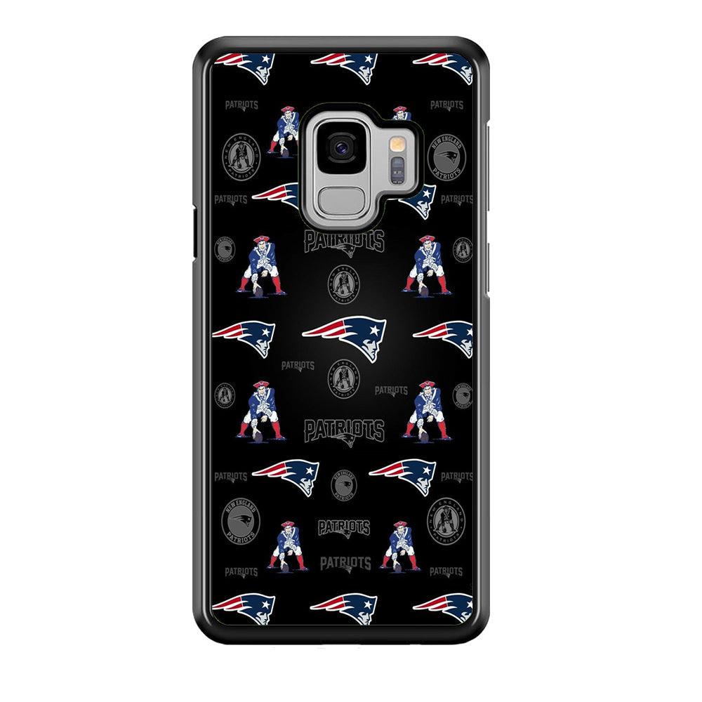 New England Patriots a Lot of Spirit Samsung Galaxy S9 Case-Rubber Black (2D Case)-Oxvistore