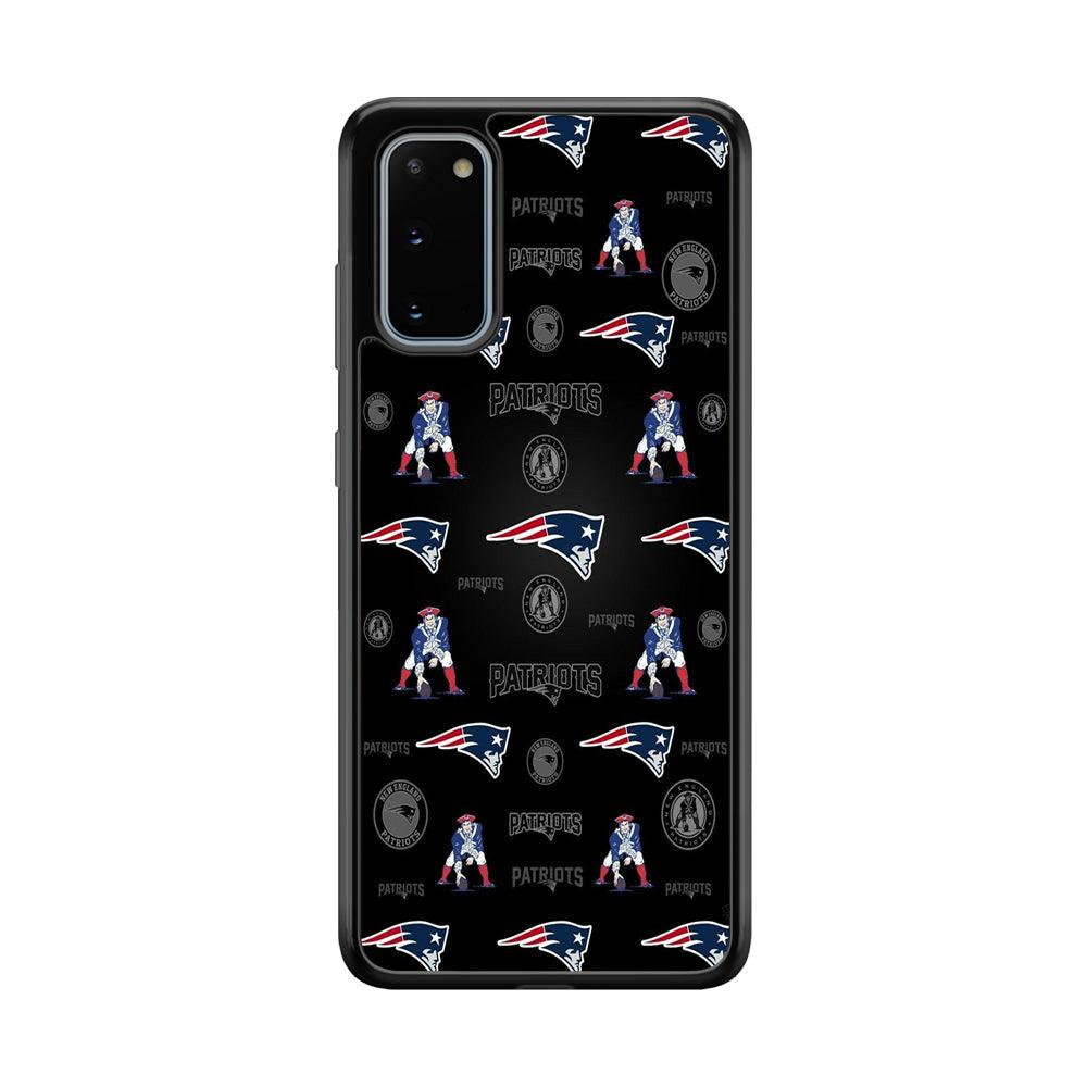 New England Patriots a Lot of Spirit Samsung Galaxy S20 Case-Rubber Black (2D Case)-Oxvistore